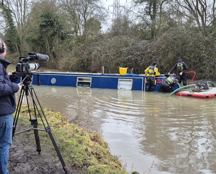 Vandalised boat buoyant again