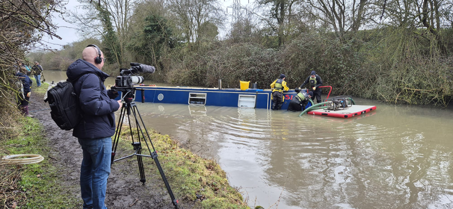 Vandalised boat buoyant again